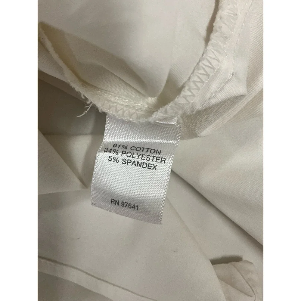 J. Jill The White Shirt Collection L Classic Long Sleeve Unique Button Side Seam - Picture 7 of 8